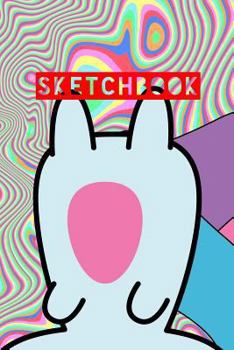 Sketchbook: Unicorn Cat Cute Kawaii With Rainbow Marble Design