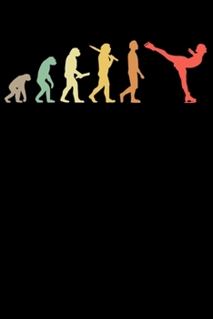 Eiskunstl�ufer Notizbuch: A5 Liniert 108 Seiten - Retro Eiskunstlauf Evolution Notizheft - Geschenk f�r Eiskunstl�uferinnen