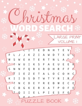 Paperback Christmas Word Search: Puzzle Book Large Print - 40 Christmas Puzzles & Xmas Activity Games Book