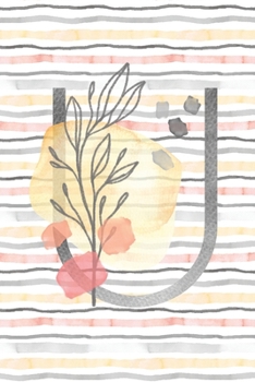 Paperback Food and Exercise Journal with Monogram Letter U: Daily Fitness Tracker for Women Book