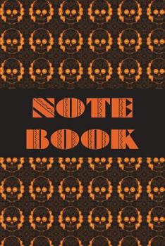 Notebook : Sugar Skull , Day of the Dead , Composition Book . Cornell Notes - 150 Pages , 6 X 9 , Cream , Orange Hearts Sugar Skull Tiled