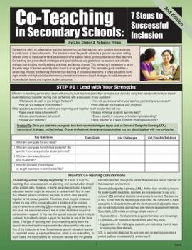 Paperback Co-teaching in Secondary Schools: 7 Steps to Successful Inclusion Book