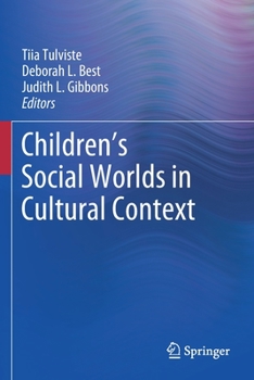 Paperback Children's Social Worlds in Cultural Context Book
