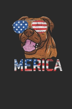 Paperback Merica Boxer: Boxer Dogs Notebook, Dotted Bullet (6" x 9" - 120 pages) Animal Themed Notebook for Daily Journal, Diary, and Gift Book