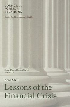 Paperback Lessons of the Financial Crisis Book