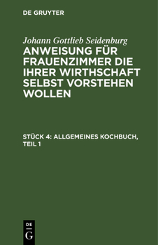 Hardcover Allgemeines Kochbuch, Teil 1 [German] Book