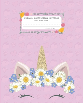 Paperback Primary Composition Notebook: Handwriting Practice Dotted Midline Notebook with Picture Space - Grade K-2 - 100 Lined Story Pages - School Exercise Book