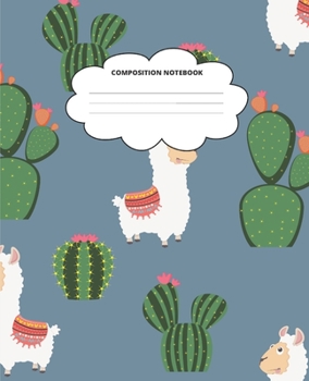 Cactus Composition Notebook: Blank Lined Cute Notebooks for Girls Teens Kids School Writing Notes Journal (7.5 x 9.25 in)