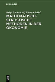 Hardcover Mathematisch-Statistische Methoden in Der Ökonomie [German] Book