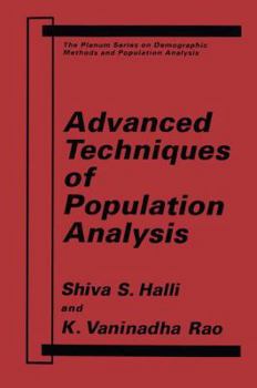 Paperback Advanced Techniques of Population Analysis Book
