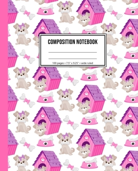 Paperback Composition Notebook: Cute Dog Notebook For Girls Book