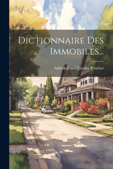 Paperback Dictionnaire Des Immobiles... [French] Book