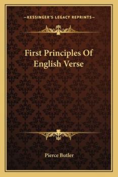 Paperback First Principles Of English Verse Book