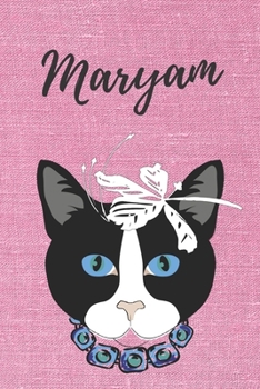 Maryam Katzen-Malbuch / Notizbuch Tagebuch: Individuelles personalisiertes blanko Mädchen & Frauen Namen Notizbuch, blanko DIN A5 Seiten. Ideal als ... Geschenk für Frauen. (German Edition)