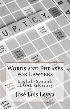 Paperback Words and Phrases for Lawyers: English-Spanish Legal Glossary Book