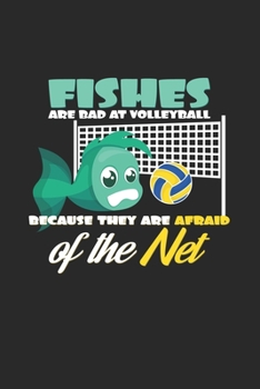 Paperback Fishes volleyball net: 6x9 Volleyball - lined - ruled paper - notebook - notes Book