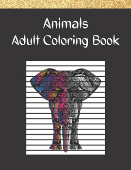 Paperback Animals, Adult Coloring Book: Mandalas, Stress Relieving Animal Designs Book