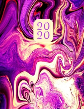 2020: Marble Yearly Planner with monthly weekly calendars and budgets