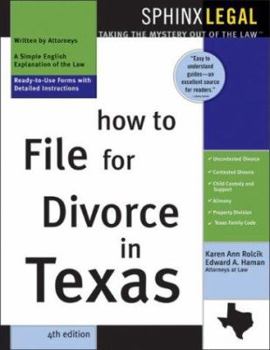 Paperback How to File for Divorce in Texas Book