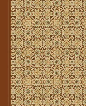 Vintage Floral Damask: Brown Tan Diary Weekly Spreads July to June