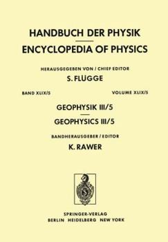 Paperback Geophysik III / Geophysics III: Teil V / Part V Book