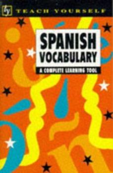 Paperback Spanish Vocabulary (Teach Yourself) Book