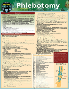 Misc. Phlebotomy: A Quickstudy Laminated Reference Guide Book