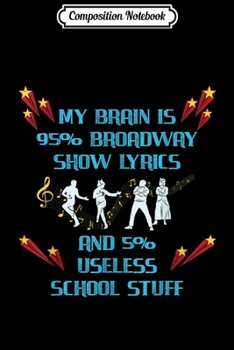 Composition Notebook: My Brain Is 95% Broadway Show Lyrics - Actor Actress Theatre  Journal/Notebook Blank Lined Ruled 6x9 100 Pages