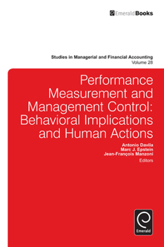 Hardcover Performance Measurement and Management Control Book