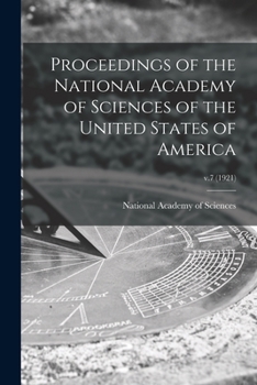 Paperback Proceedings of the National Academy of Sciences of the United States of America; v.7 (1921) Book