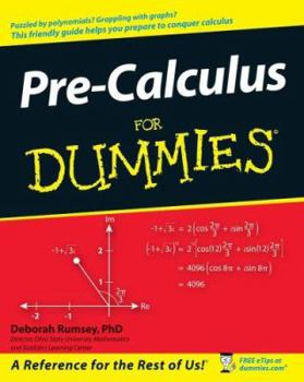 Paperback Pre-Calculus for Dummies Book