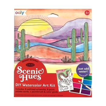 Scenic Hues D.I.Y. Watercolor Art Kit - Desert Getaway (17 PC Set)