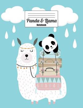 Panda & Llama Notebook: Best of Friends, Suitcases Packed, Traveling on an Adventure, Clouds and Rain (Journal, Diary, Composition Book)