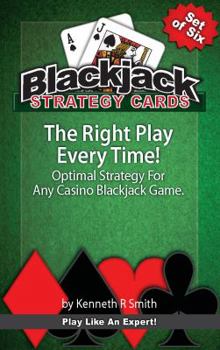 Set of Six Blackjack Basic Strategy Cards