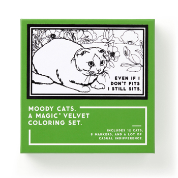 Paperback Moody Cats Magic Velvet Coloring Set Book