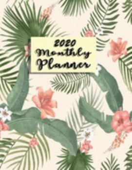 Paperback 2020 Monthly Planner: Organizer Calendar To do List January - December 2020 Top goal and Focus Schedule Beautiful background Monthly and Wee Book