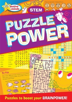 Paperback Active Minds Stem Puzzle Power Book