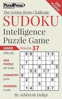 Paperback Sudoku Puzzle Books Volume 37. Hard. Sudoku Intelligence Puzzle Game Book