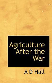 Paperback Agriculture After the War Book