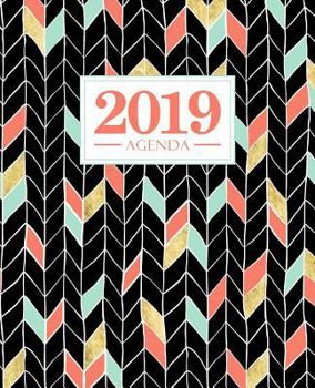 Agenda 2019: 190 x 235 mm : Agenda 2019 semana vista español : 160 g/m²: amarillo, rosa, verde azulado y coral 6736