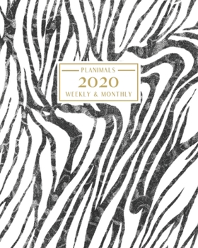 Paperback 2020: Weekly and Monthly Planner/Calendar Jan 2020 - Dec 2020 Faded Zebra Stripes Book