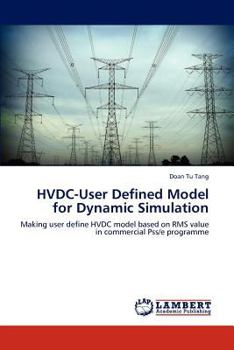 Paperback HVDC-User Defined Model for Dynamic Simulation Book