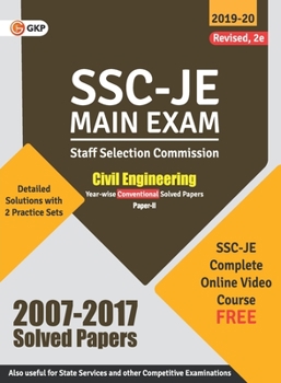 Paperback Ssc 2020: Junior Engineer - Civil Engineering Paper II - Conventional Solved Papers (2007-2017) Book