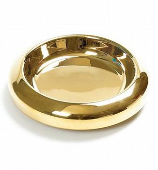 Misc. Supplies Broadman Church Supplies RemembranceWare Communion Tray Small Bread Insert (4.5" Diameter), Brass Book