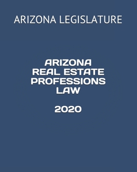 Paperback Arizona Real Estate Professions Law 2020 Book