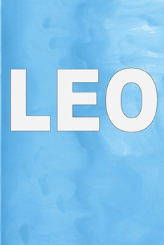 Paperback Leo: 100 Pages 6" X 9" Personalized Name on Journal Notebook Book