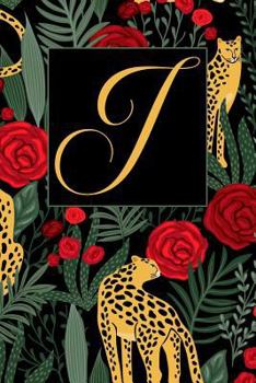 Paperback J: Letter J Journal, Exotic Leopards and Roses, Personalized Notebook Monogram Initial, 6 X 9 Book