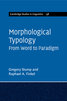 Paperback Morphological Typology: From Word to Paradigm Book