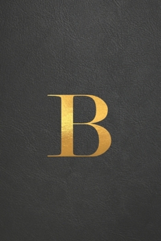 B: Executive Monogram Initial Journal (Vintage Leather Look Personalized Letter Notebooks)