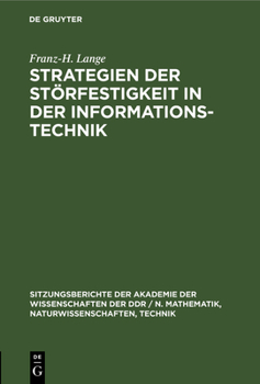 Hardcover Strategien Der Störfestigkeit in Der Informationstechnik [German] Book